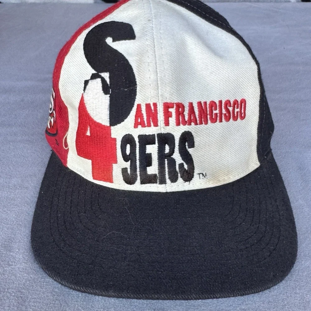 Vintage San Francisco 49ers NFL Pro‎ Line AJD Red/Black/White Hat Cap Snapback